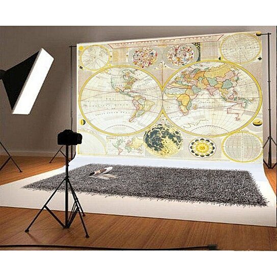 Buy World Map Backdrop 7x5ft Photography Background Wallpaper Room