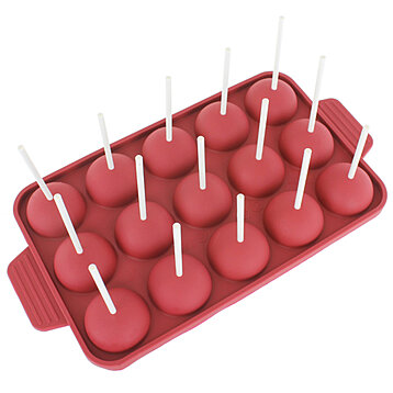 Freshware 15-Cavity Silicone Mold for Cake Pop, Hard Candy, Lollipop a