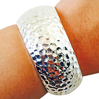 fitbit silver bangle