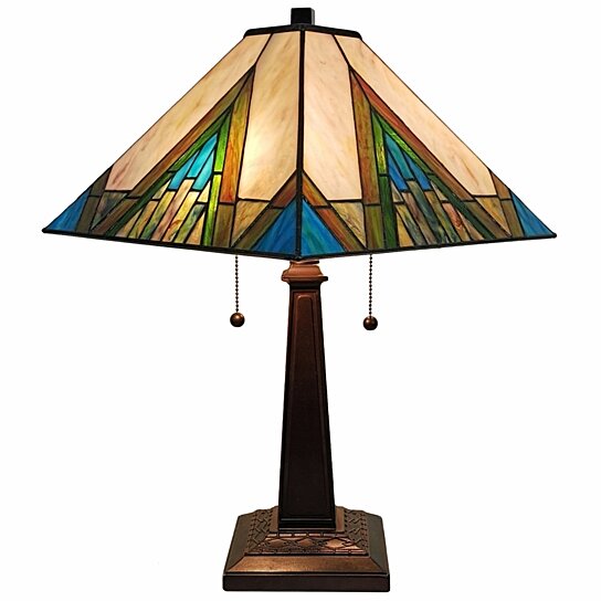 stained glass pyramid lamp