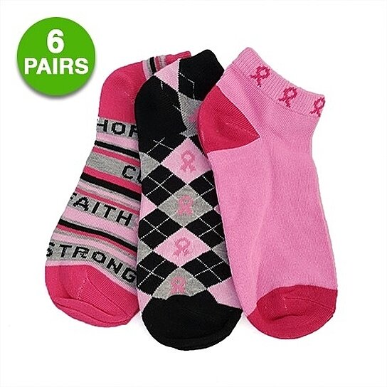 Buy 6 Pairs: Women's Breast Cancer Awareness Low Cut Socks by GearXS on ...