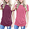 Short Sleeve Round Neck Loose Tunic Top Blouse T-Shirt