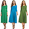 3/4 Sleeve Dress Swing Dress in Multiple Colors (S-3X)