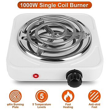 Electric Stove for cooking, Hot Plate heat up in just 2 mins, Easy to  clean, 1000W, Automatic