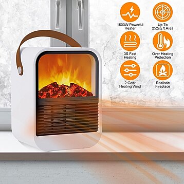 New Electric Heater Portable Vertical Household Heater PTC Ceramic
