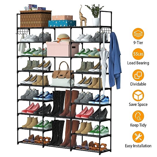 https://cdn1.ykso.co/global-phoenix/product/9-tiers-shoe-rack-metal-shoe-storage-shelf-free-standing-large-shoe-stand-50-55-pairs-shoe-tower-unit-tall-shoe-organizer-with-2-hooks-2cc5/images/69068b4/1698133232/generous.jpg