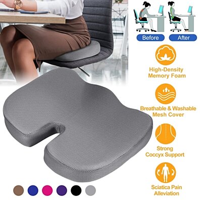 1pc Seat Cushion for Desk Chair, Memory Foam Coccyx Seat Cushion