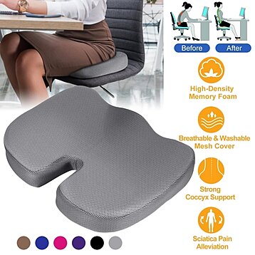 Memory Foam Cushion Hemorrhoids Cushion Office and Home Seat Cushion Coccyx  Memory Foam Chair Orthopedic Pillow 