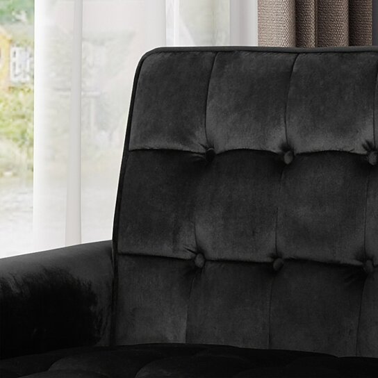 Buy Betsy Velvet Armchair, Modern Glam, Button-Tufted, Waffle Stitching ...