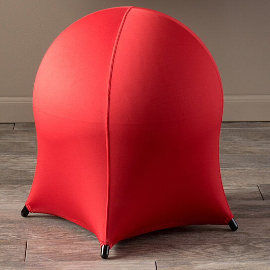 Bobbi Red Spandex Fabric Office Ball Chair