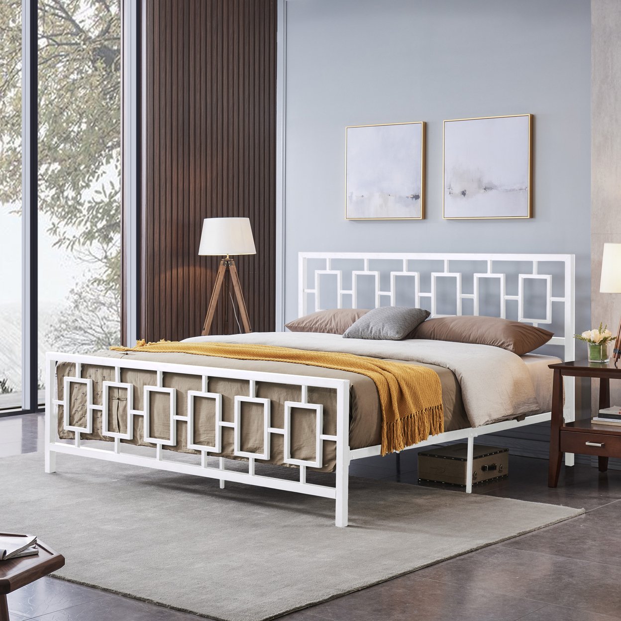 Buy Dawn Modern Iron King Bed Frame By GDFStudio Xu On Dot Bo   Behemoth 