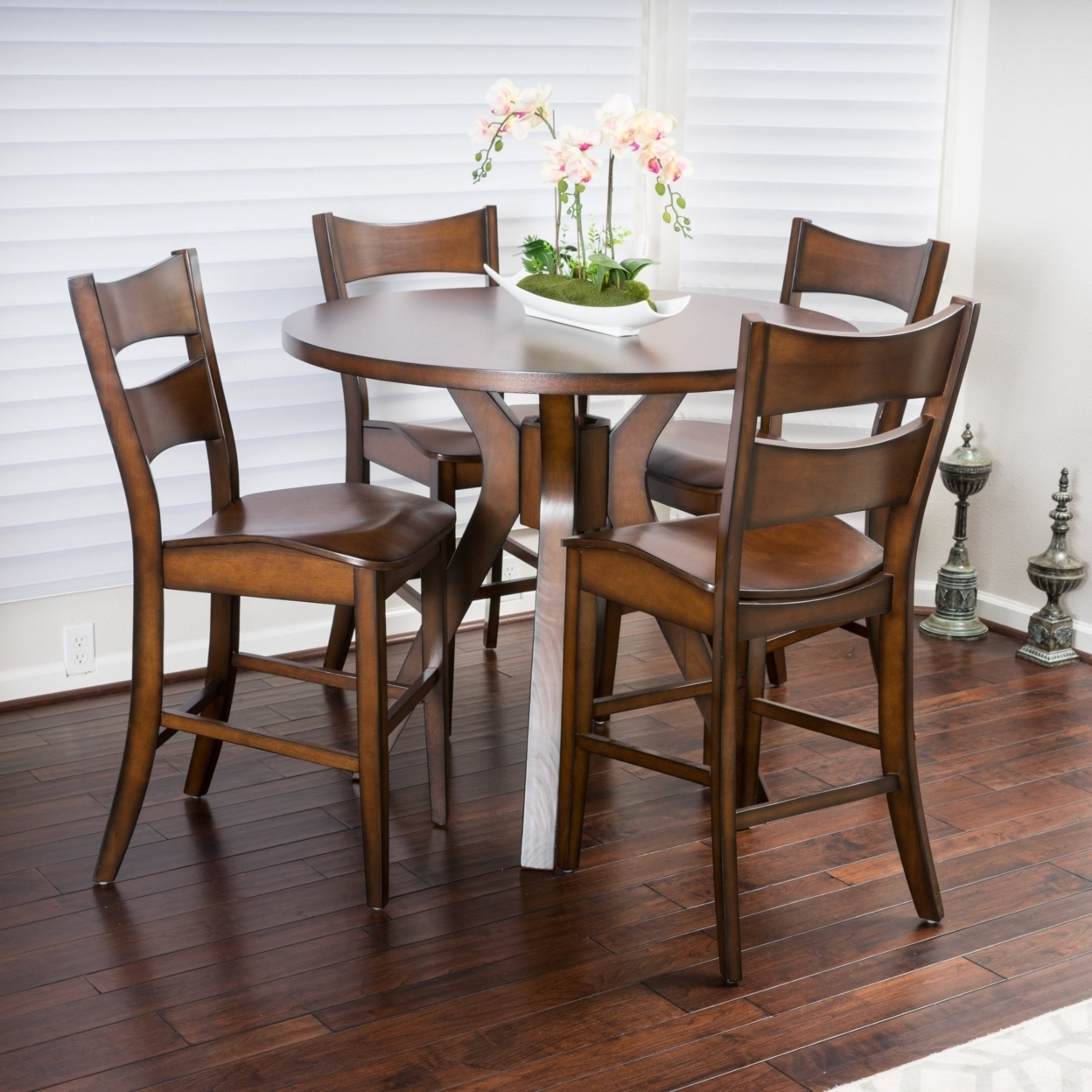 Buy Fulton 5-piece Round Counter Height Wood Dining Set by GDFStudio on 