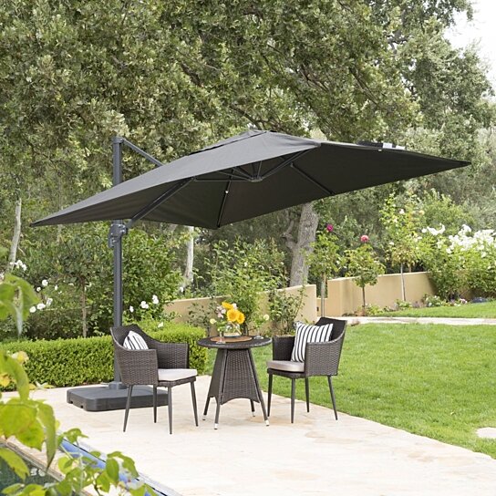 Buy Guinevere Outdoor 9 8 Ft Aluminum Frame Base Canopy Umbrella By Gdfstudio On Dot Bo