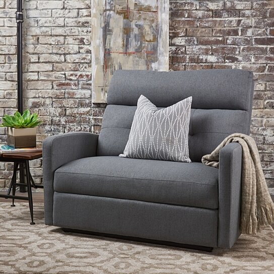 Buy Hana Plush Cushion Tufted Back Loveseat Recliner By Gdfstudio On Dot Bo