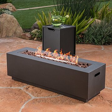 COSIEST Outdoor 42-inch Rectangle Propane Fire Table, 50000 BTU