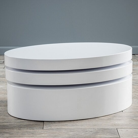 kendall oval mod swivel coffee table