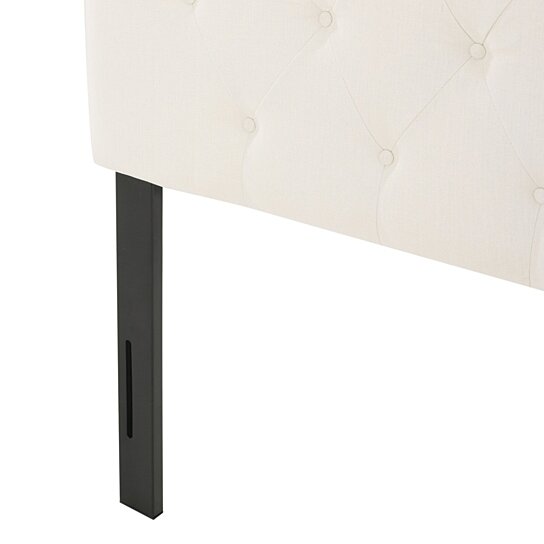 New Design Dews Buttoned Studded Bed Headboard in Soft Plush Fabric 30/" Height