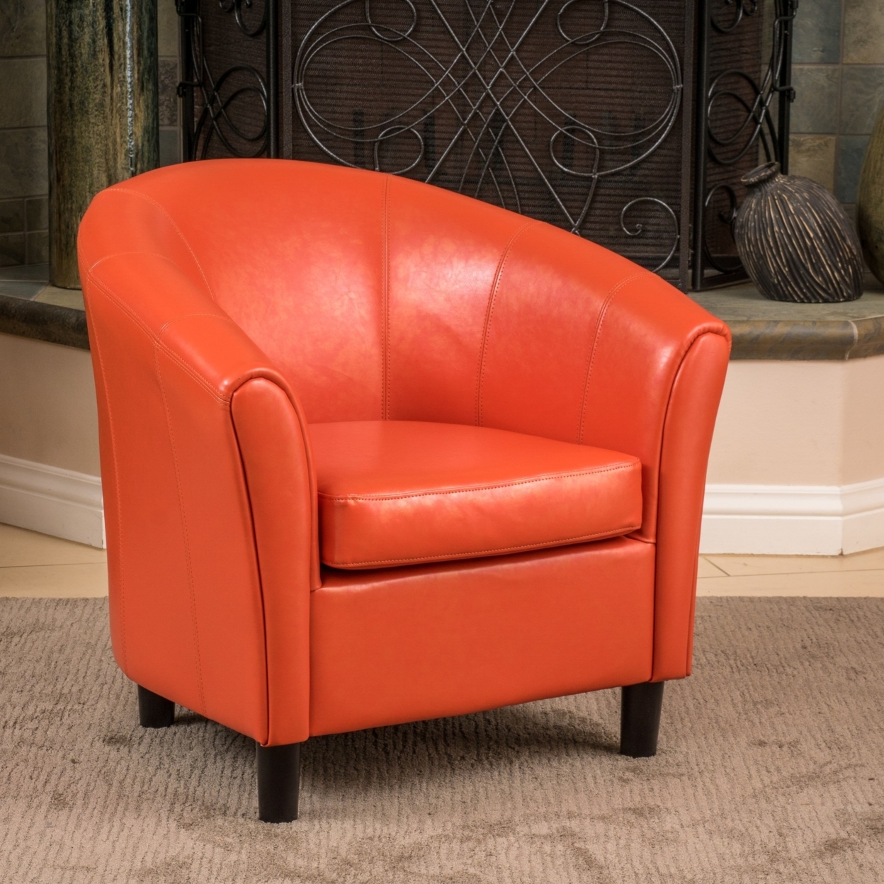 buy-newport-transitional-bonded-leather-club-chair-by-gdfstudio-on-dot-bo