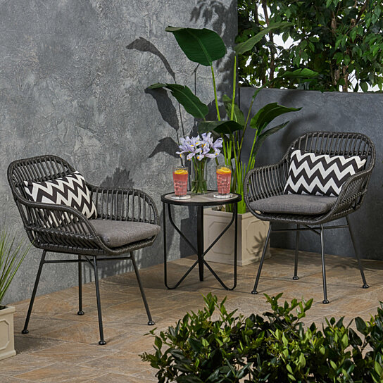 faux rattan chairs