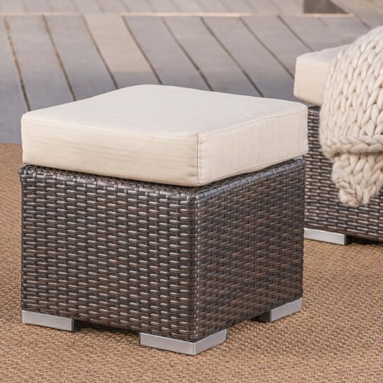 Buy Santa Rosa Outdoor 16 Inch Wicker Ottoman Seat With Water