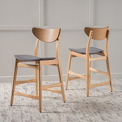 Molle Mid Century Design 24-Inch Counter Stools (Set of 2)