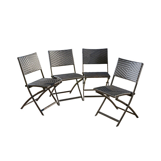 Details about   Jason Outdoor Brown Wicker Folding Chair Set of 2 