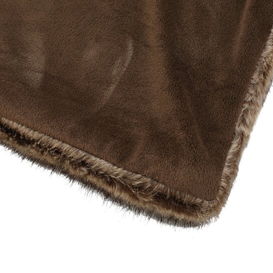 Buy Tuscan Dark Brown Fur Fabric Throw Blanket by GDFStudio on Dot & Bo