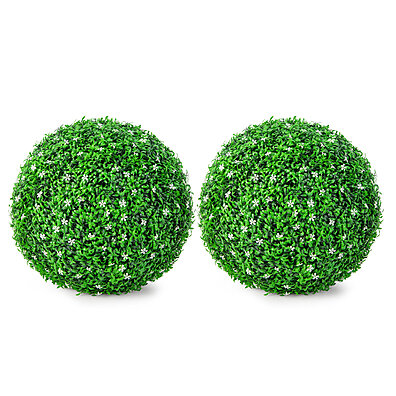 Gymax 4 Ft Artificial Triple Ball Topiary Tree Greenery Plant Home Office  Decor