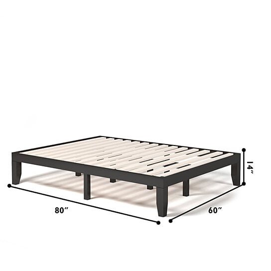 Buy 14 Queen Size Wooden Platform Bed Frame W Strong Slat Support By