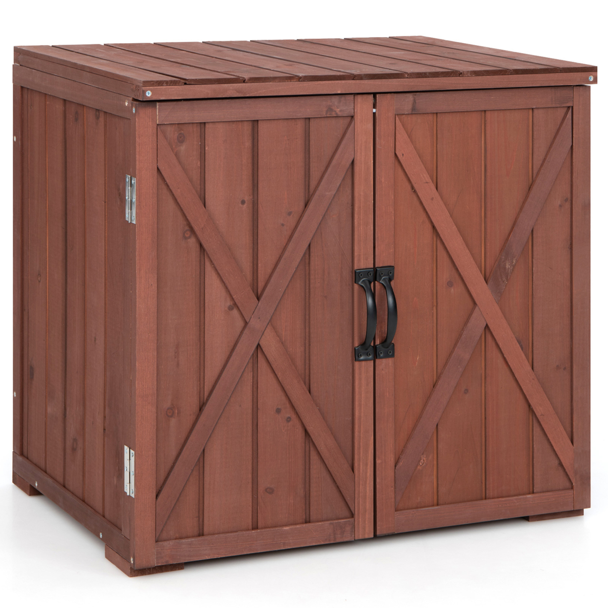 Buy Gymax 25 X 2 Ft Outdoor Wooden Storage Shed Cabinet W Double
