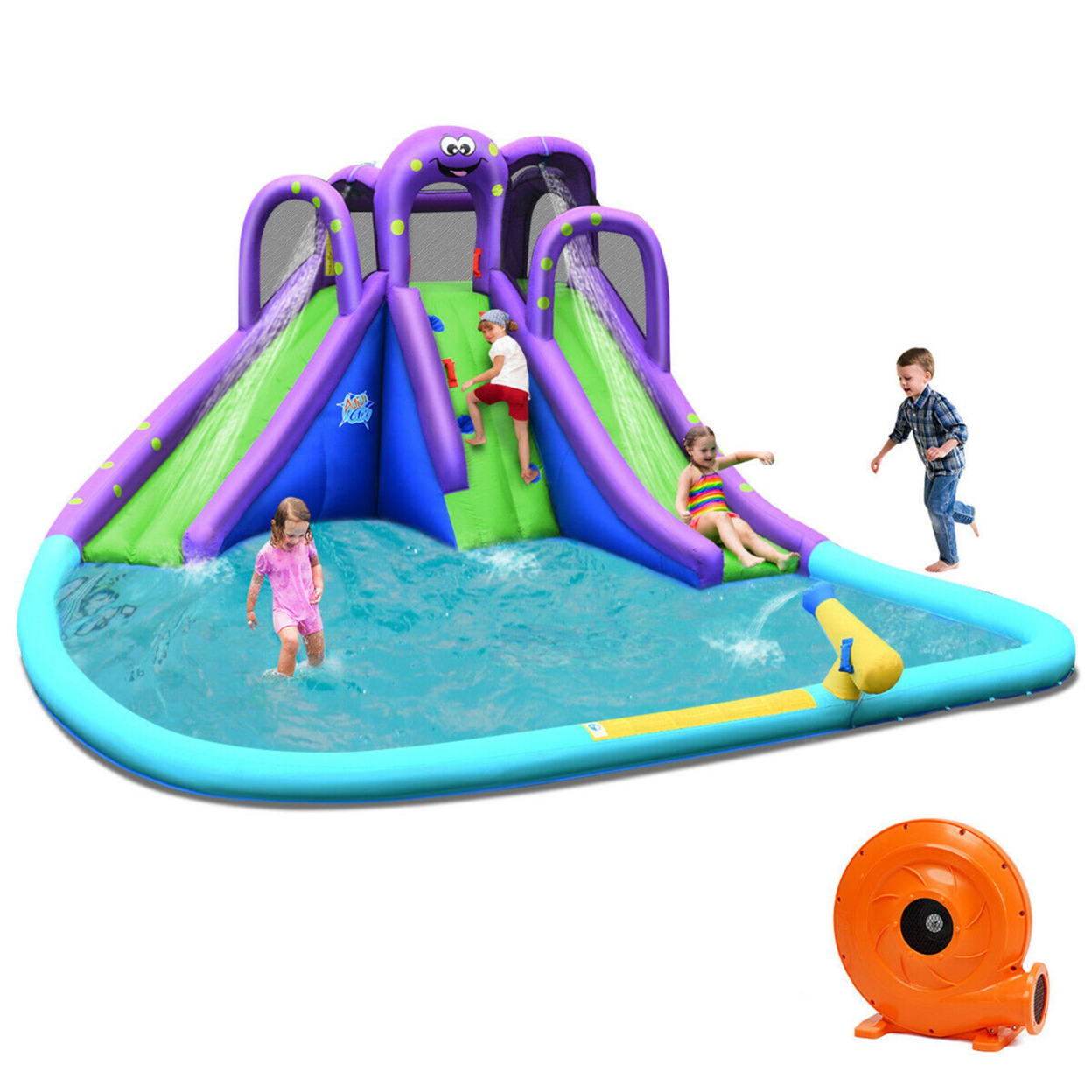 gymax inflatable splash water bouncer