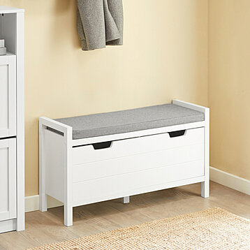 Shoe Storage Bench with Padded Cushion, Entryway Bench with Flip