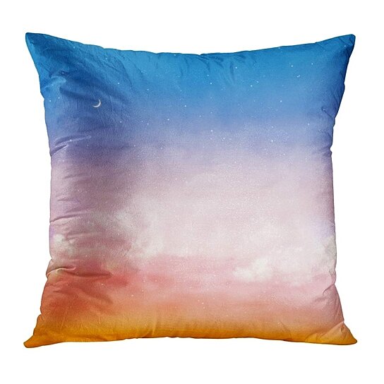 Multicolor 16x16 Blue Cloudy Throw Pillow