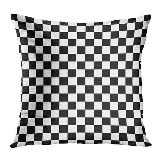 black and white checkered pillow cases