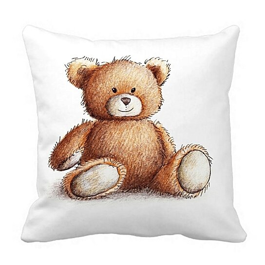 teddy bear fleece v pillow