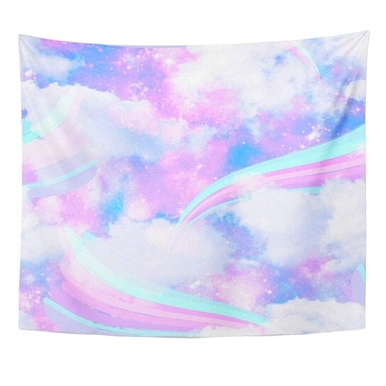 pink cloud tapestry