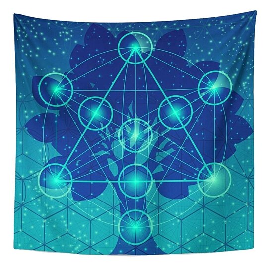 Buy Tree Sacred Geometry Symbols And Mesh Religion Sign Wall Art Hanging Tapestry 60x80 Inch By Harriet Queena Queena On Dot Bo