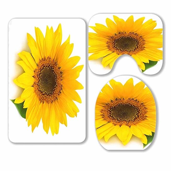 sunflower bathroom rugs