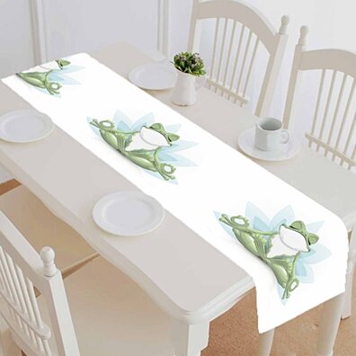 13 x 70 inch Big buy store Table Runner Tropical Cartoon Cactus Cotton Line Table Covers for Dinner Kitchen Wedding Indoor and Outdoor Parties Plant Table Setting Decor