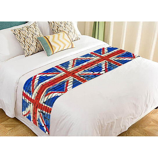 Buy Grunge British Union Jack Flag UK Flag Brick Wall Bed ...