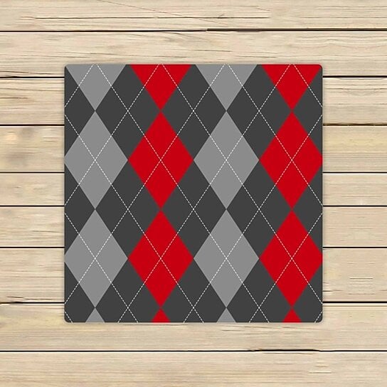 red and gray bath towels