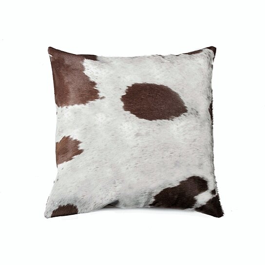 Buy Torino Cowhide Pillow 18 X18 White Brown By Lifestyle Group