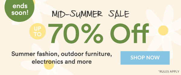 It's your best chance to save up to 70% off the best deals of the Summer. ends MD-SUMMER SALE T e ama o RULES APPLY 