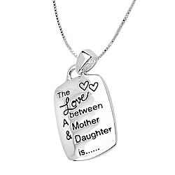 Stamped Necklace "The Love Between a Mother & Daughter is..."