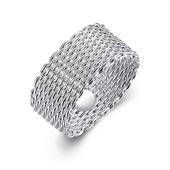 Sterling Silver Wire Mesh Ring