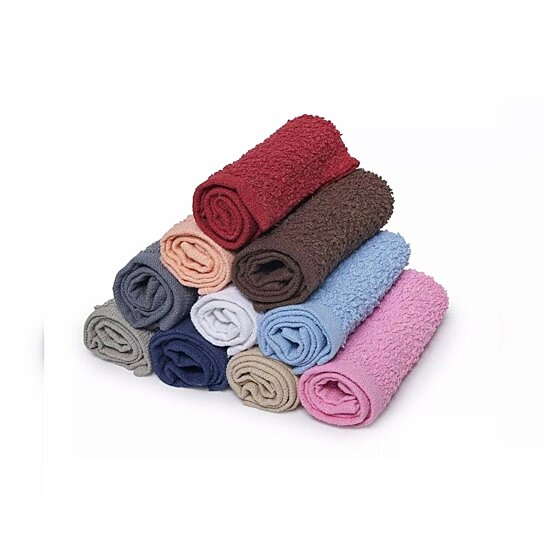 12-Pack: 100% Cotton Absorbent Kitchen Washcloth Towel Set 11"x11" Face Cloths