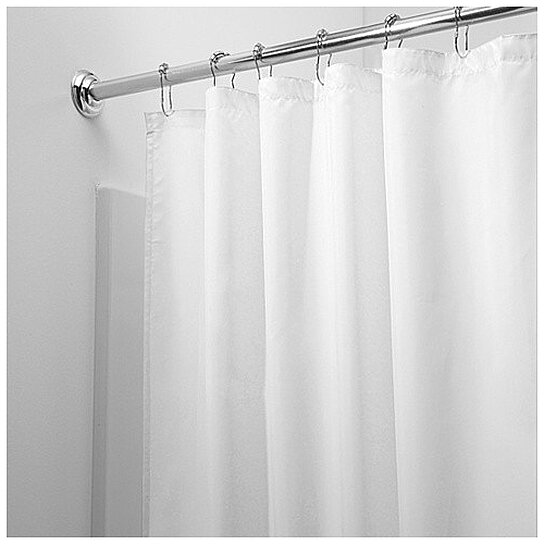 2-Pack: Mildew Resistant Solid Vinyl Shower Curtain Liners