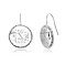 18K White Gold Plated Personalized Monogram Earrings