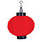 Solar Outdoor Lantern - Hanging Nylon Rechargeable LED Chinese Lighting for Garden Set of 4 Red