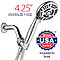 AquaDance High Pressure 6 Setting 4.15 inch Chrome Face Hand Held Shower Head with Hose